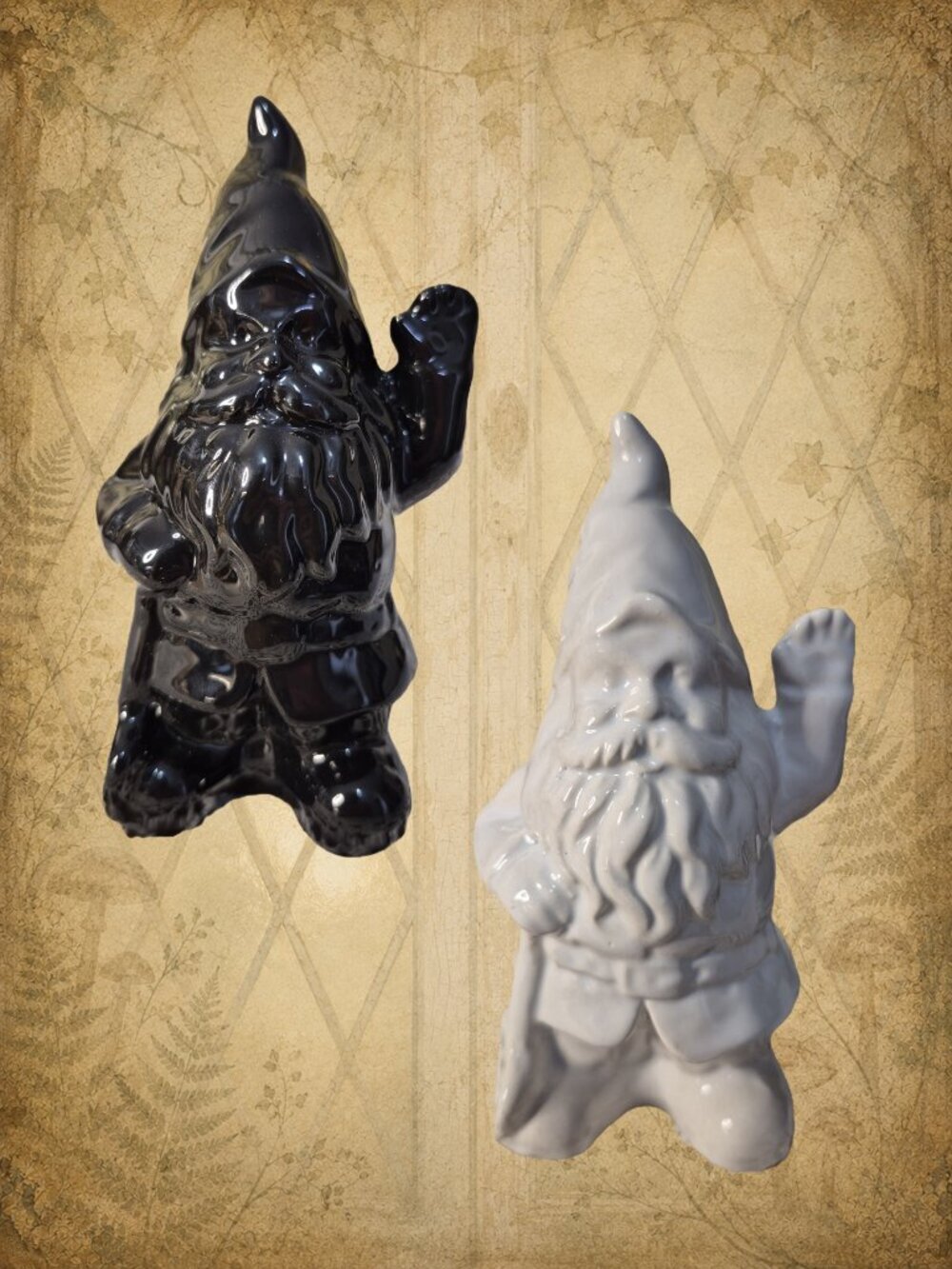 Gnomes Salt & Pepper Shakers Black & White